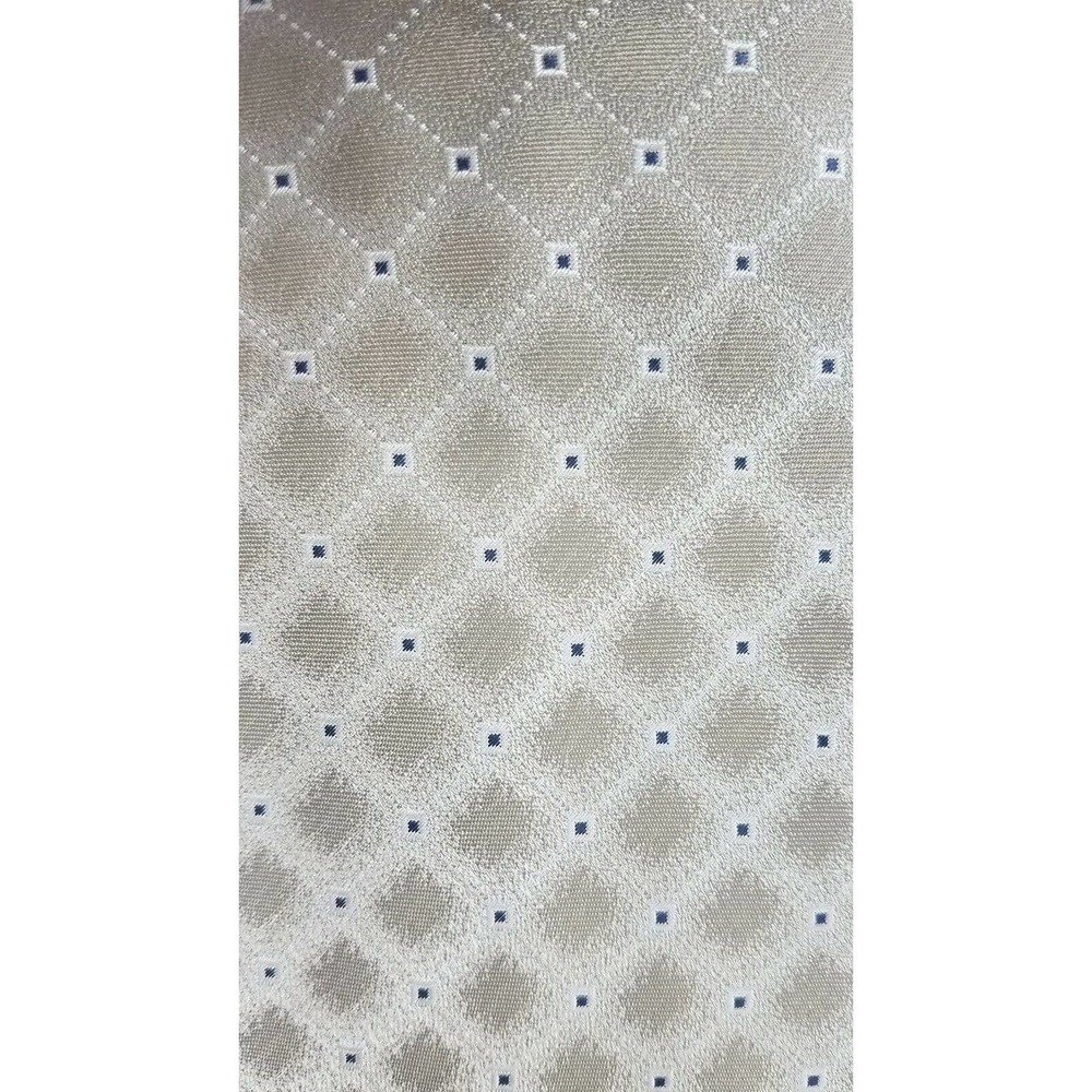CROFT & BARROW Handmade Silk Tie Men's Geometry Beige 58" x 3.75" NWOT
